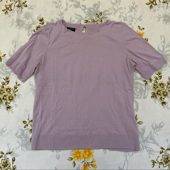 Talbots Tops - Talbots Size MP Lilac Short Sleeve Blouse